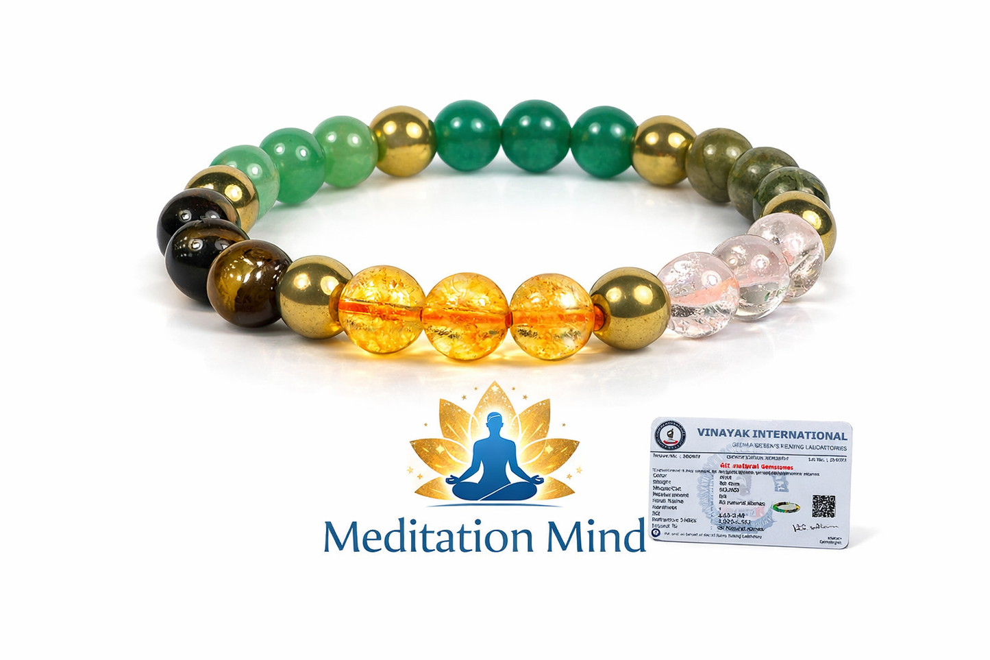 Certified Dhan Yog Bracelet | Attracts Wealth & Financial Prosperity | FREE RAW SELENITE PLATE